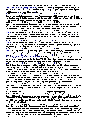 Bài tập luyện thi THPT Quốc gia môn Hóa học - Sử dụng phương pháp dồn chất xử lý bài toán este - Chất béo